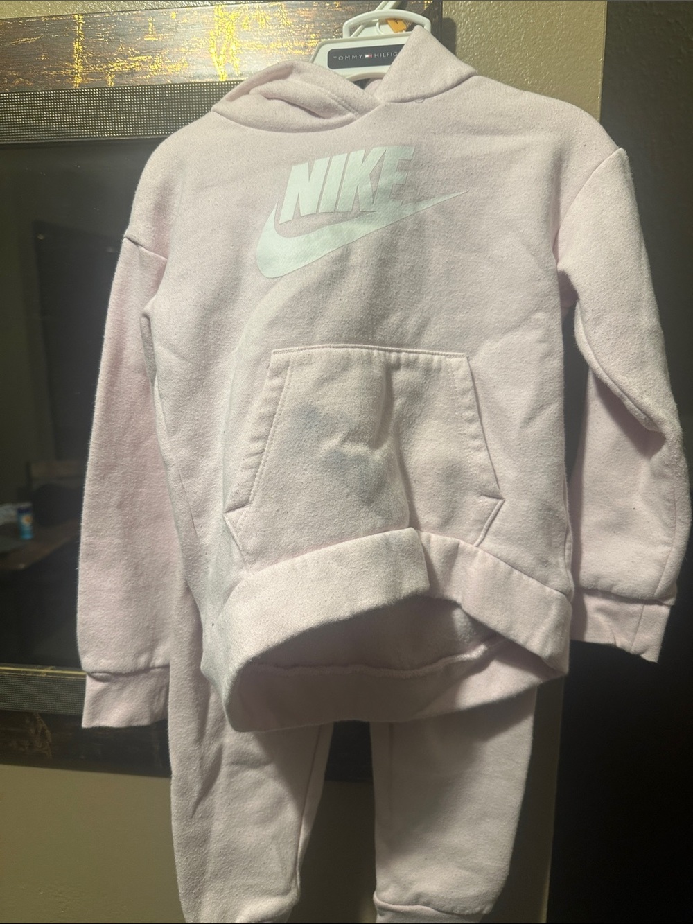 Nike Kids Pale Pink Logo Hoodie